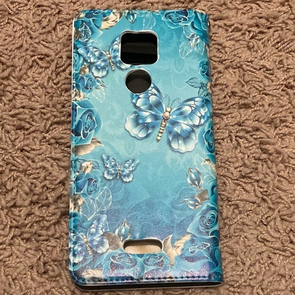 Floral Rose Blue Butterfly Design Phone Case Cover Ans Artia ACK2326 CPT YHD NEW - Picture 3 of 7